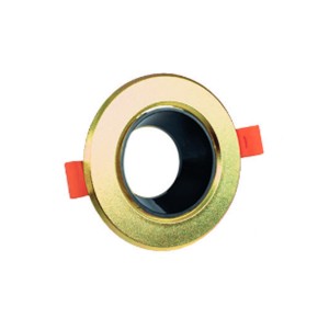 Yuvarlak GU 10 Dekoratif Plastik Kasa GOLD-SİYAH