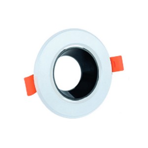 Yuvarlak GU 10 Dekoratif Plastik Kasa BEYAZ-SİYAH