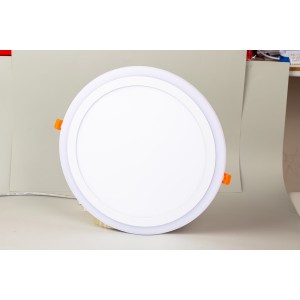 24+12W Renkli Panel Led Armatür DIŞ MAVİ- İÇ 3000K