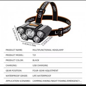150w 5 led başlıklı kafa feneri 